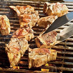Grilled Lamb Chops with Romesco Sauce recipe