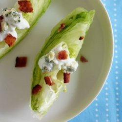One-Bite Wedge Salad with Blue Cheese and Bacon recipe