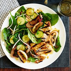 Chinese Black Pepper Pork and Spinach Salad recipe