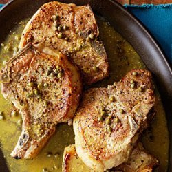 Pork Chops with Mustard, Rosemary, and Capers recipe