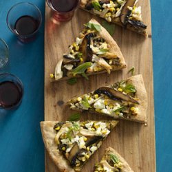 Chicken and Goat Cheese Pizza With Fresh Herbs recipe