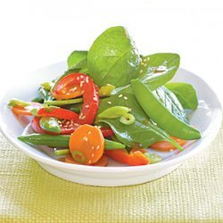 Asian Snap Pea Salad with Sesame-Orange Dressing recipe