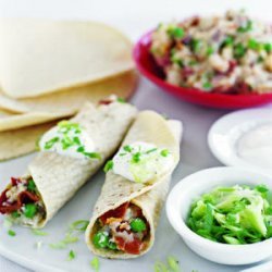 Roll-Ups with Bacon, Peas, and New Potatoes recipe