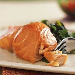 Sherry-Glazed Salmon with Collard Greens recipe