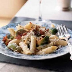 Penne with Brussels Sprouts and Crisp Bacon recipe