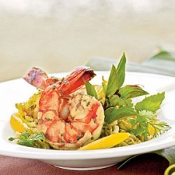 Vietnamese-style Prawns and Hearts of Palm with Green Tea-Noodle Salad recipe