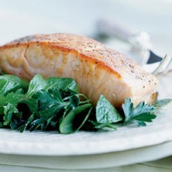 Crispy Salmon with Herb Salad recipe