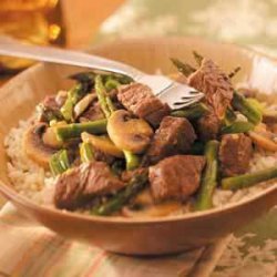 Asparagus Beef Stir-Fry (beef tenderloin roast) recipe