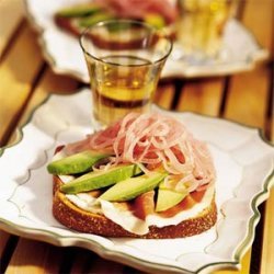 Avocado, Red Onion, and, Prosciutto Sandwiches recipe