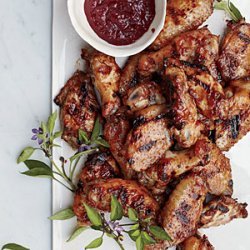 Smokin' Sweet Chicken Wings with Cherry Barbecue Glaze recipe