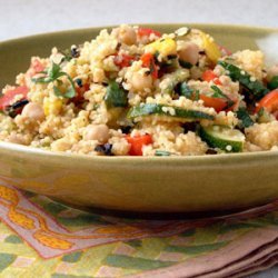 Grilled Vegetables and Chickpeas with Couscous recipe