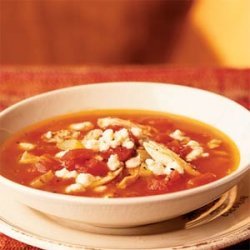 Tomato Soup with Chicken and Gorgonzola Cheese recipe