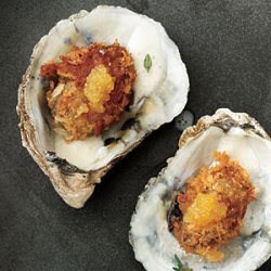 Pan-Fried Oysters with Tangy Crème Fraîche recipe