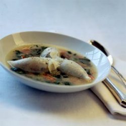 Stuffed Calamari in Tomato, Spinach, and Basil Broth recipe