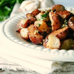 Garlic Roasted Potatoes with Cilantro and Lemon recipe