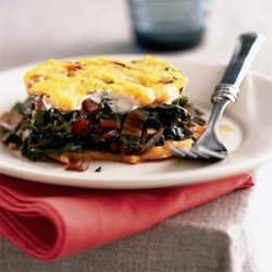 Baked Cheese Polenta with Swiss Chard recipe