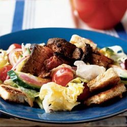 Steak Salad with Creamy Ranch Dressing recipe