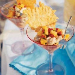 Crab Cocktail with Parmesan Chips recipe