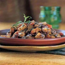 Lentils with Wine-Glazed Winter Vegetables recipe