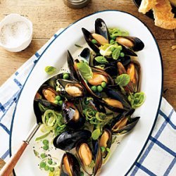 Mussels with Peas and Mint recipe