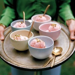 Rose Water Sorbet with Chopped Pistachios recipe