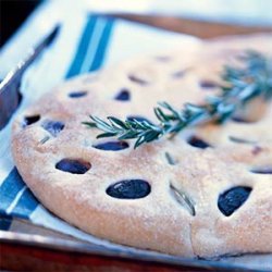Rosemary-Scented Flatbread with Black Grapes recipe