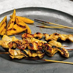 Chicken Skewers with Grilled Mango recipe