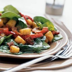 Scallop and Spinach Salad with Warm Dressing recipe