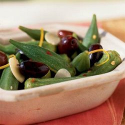 Lemon-Macerated Okra and Olives recipe