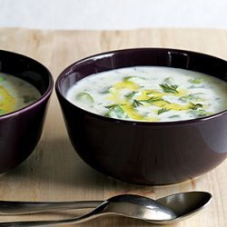 Chilled Cucumber, Avocado, and Yogurt Soup recipe