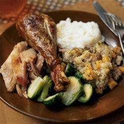 Turkey with Sausage, Apricot, and Sage Stuffing recipe