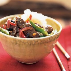 Black Bean Beef with Green Beans recipe