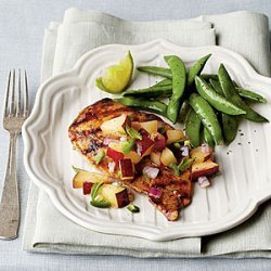 Pan-Grilled Chicken with Fresh Plum Salsa recipe