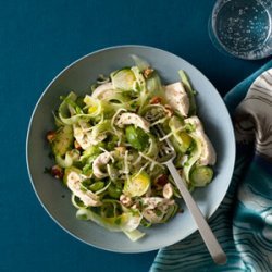 Chicken Breast With Shaved Brussels Sprouts recipe