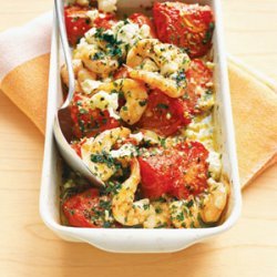 Roasted Tomatoes with Shrimp and Feta recipe