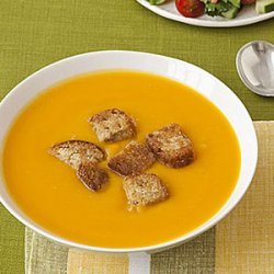 Squash Soup with Whole-Grain Croutons recipe