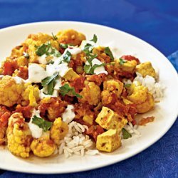 Indian-Style Tofu and Cauliflower with Chutney recipe