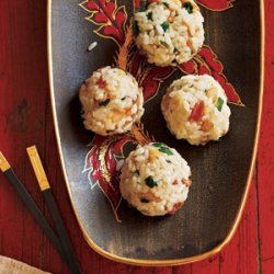 Sticky Rice Balls with Sausage and Dried Shrimp recipe