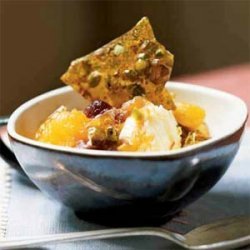 Caramel, Orange, and Date Sundaes with Pistachio Brittle recipe