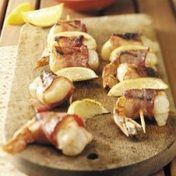 Bacon-Wrapped Seafood Skewers recipe