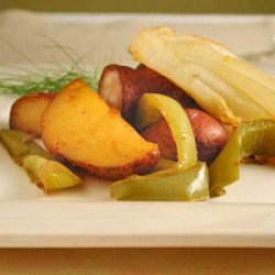 Garlic-Roasted Potatoes and Fennel recipe