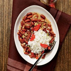 New Orleans Red Beans and Rice with Pickled Peppers recipe