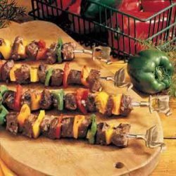 Beef and Pepper Kabobs recipe
