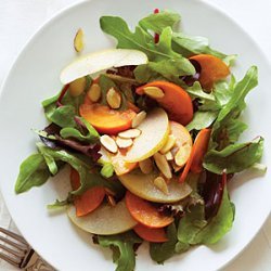 Asian Pear, Persimmon, and Almond Salad recipe