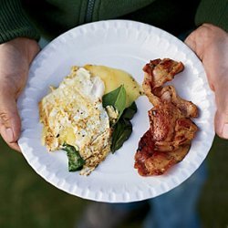 Three-Egg Omelets with Whisky Bacon recipe