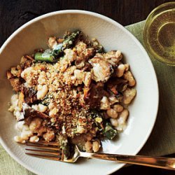 Quick White Bean, Asparagus, and Mushroom Cassoulet recipe