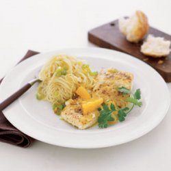Halibut with Oranges and Angel Hair Pasta recipe