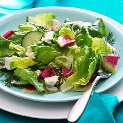 Watermelon Radish and Goat Cheese Salad recipe