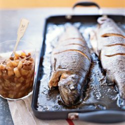 Whole Roasted Trout with Asian Pear-Fig Chutney recipe