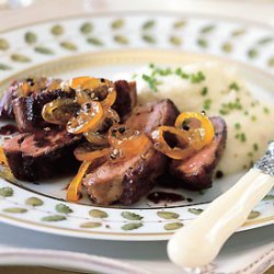 Seared Duck Breasts with Red-Wine Sauce and Candied Kumquats recipe